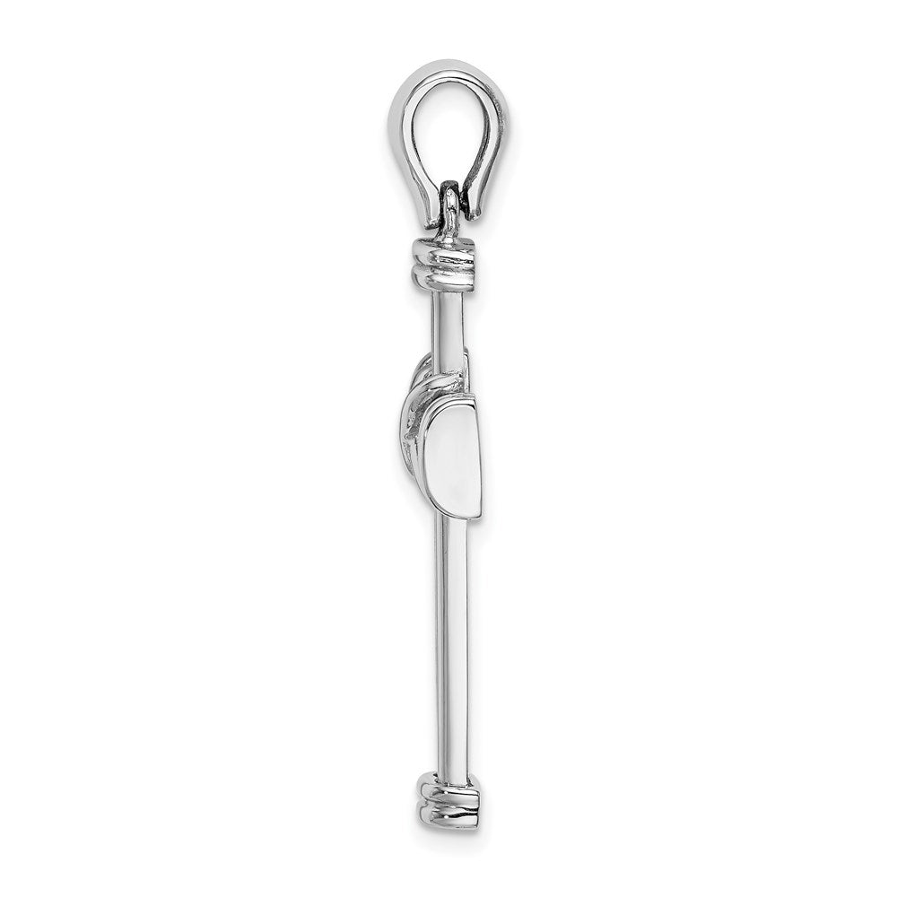 14K White Gold w/ X In Center Of Cross Charm - Product Photo