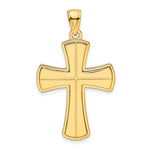 14K Yellow Gold Polished Cross Pendant - Product Photo