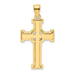 14K Yellow Gold Polished Cross Pendant - Product Photo