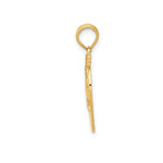 14k Solid NEW YORK Skyline on Small Apple Pendant - Product Photo