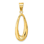 14k Polished Hollow Oval Pendant - Product Photo