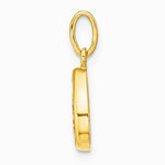 14K Yellow Gold Polished Teardrop Tree Of Life Pendant - Product Photo