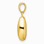 14K Yellow Gold Polished 3-D Cowrie Shell Pendant - Product Photo