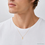14ky Cutout Letter K Initial Pendant - Model Shot