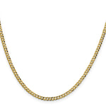 14k 3.1mm Lightweight Flat Cuban Chain - Product Photo