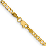 14k 3.1mm Lightweight Flat Cuban Chain - Product Photo