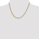 14k 3.1mm Lightweight Flat Cuban Chain - Product Photo