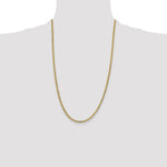14k 3.1mm Lightweight Flat Cuban Chain - Product Photo