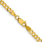 14k 3.7mm Lightweight Flat Cuban Chain - Product Photo