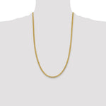 14k 3.7mm Lightweight Flat Cuban Chain - Product Photo