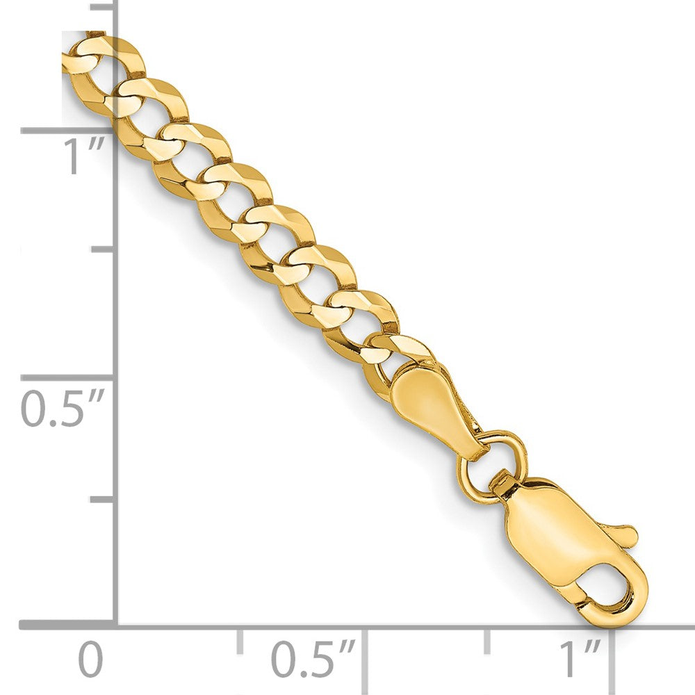 14k 3.7mm Lightweight Flat Cuban Chain - Product Photo