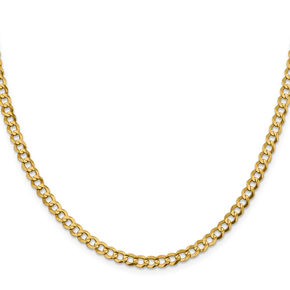 14k 4.7mm Lightweight Flat Cuban Chain - Product Photo