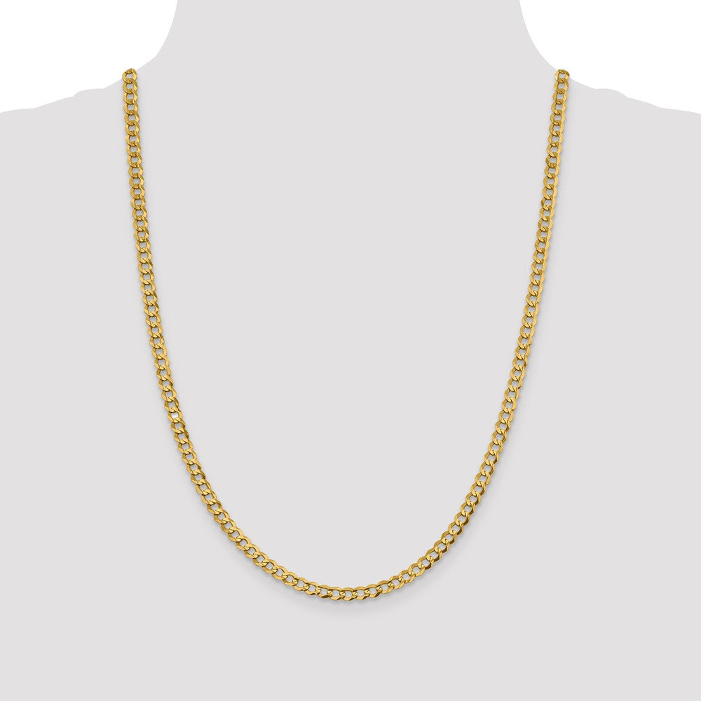 14k 4.7mm Lightweight Flat Cuban Chain - Product Photo