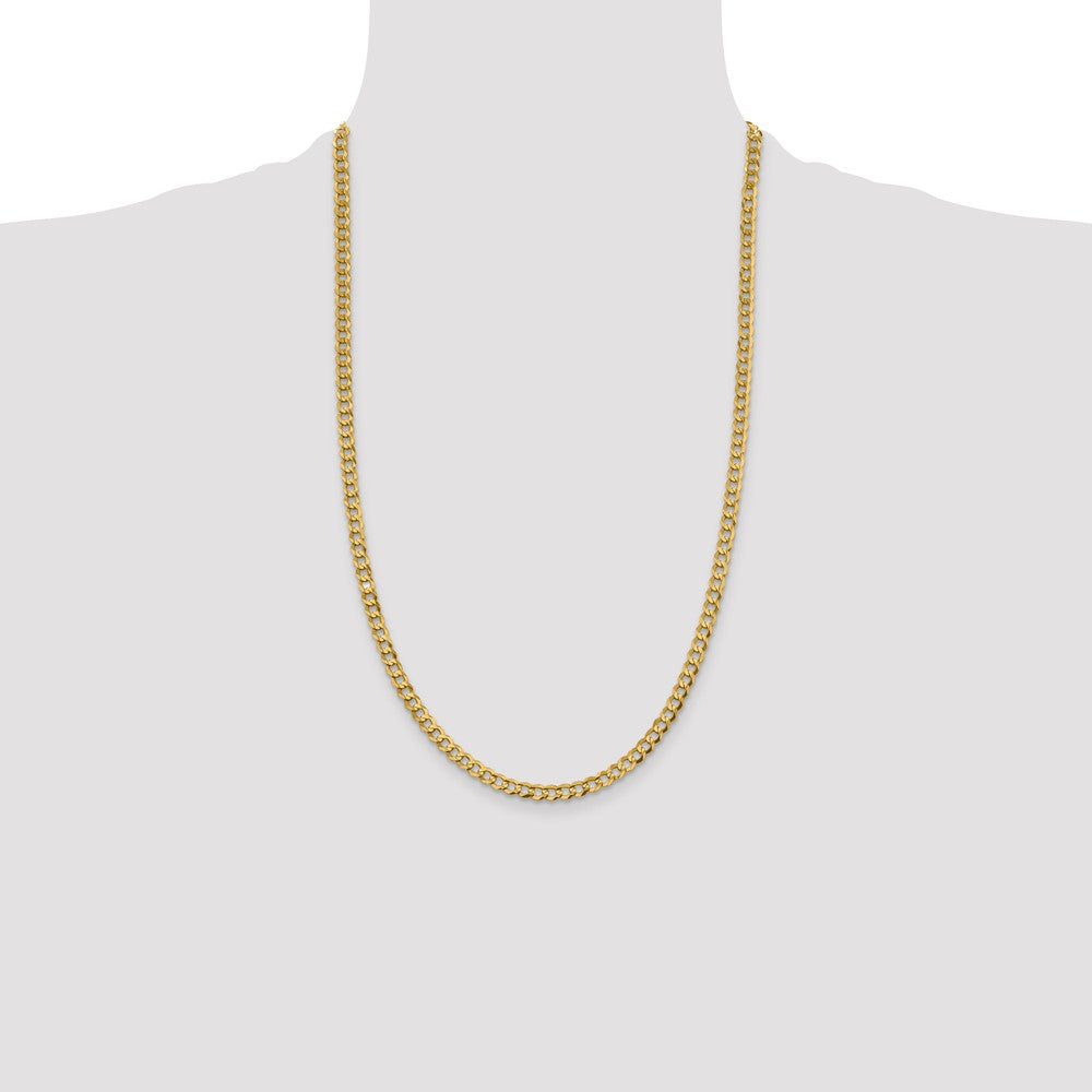 14k 4.7mm Lightweight Flat Cuban Chain - Product Photo