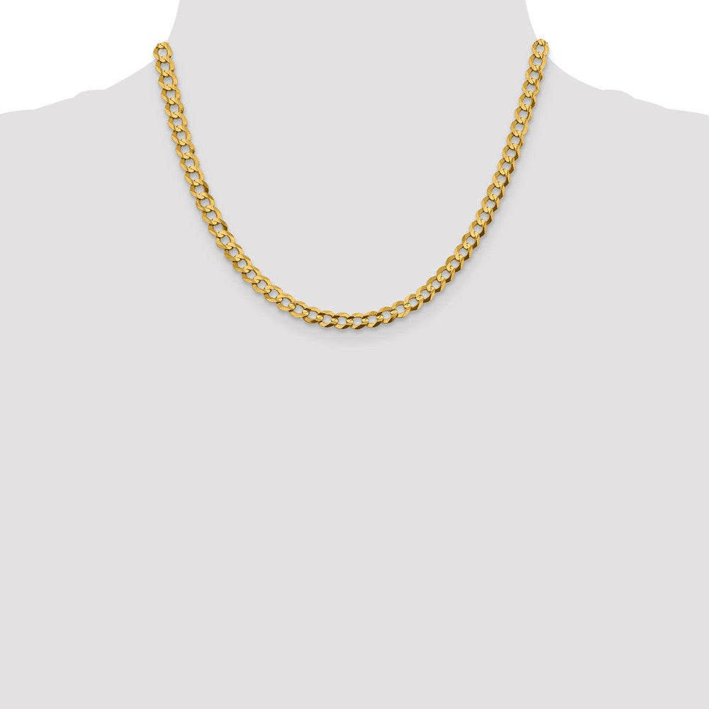 14k 5.9mm Lightweight Flat Cuban Chain - Product Photo