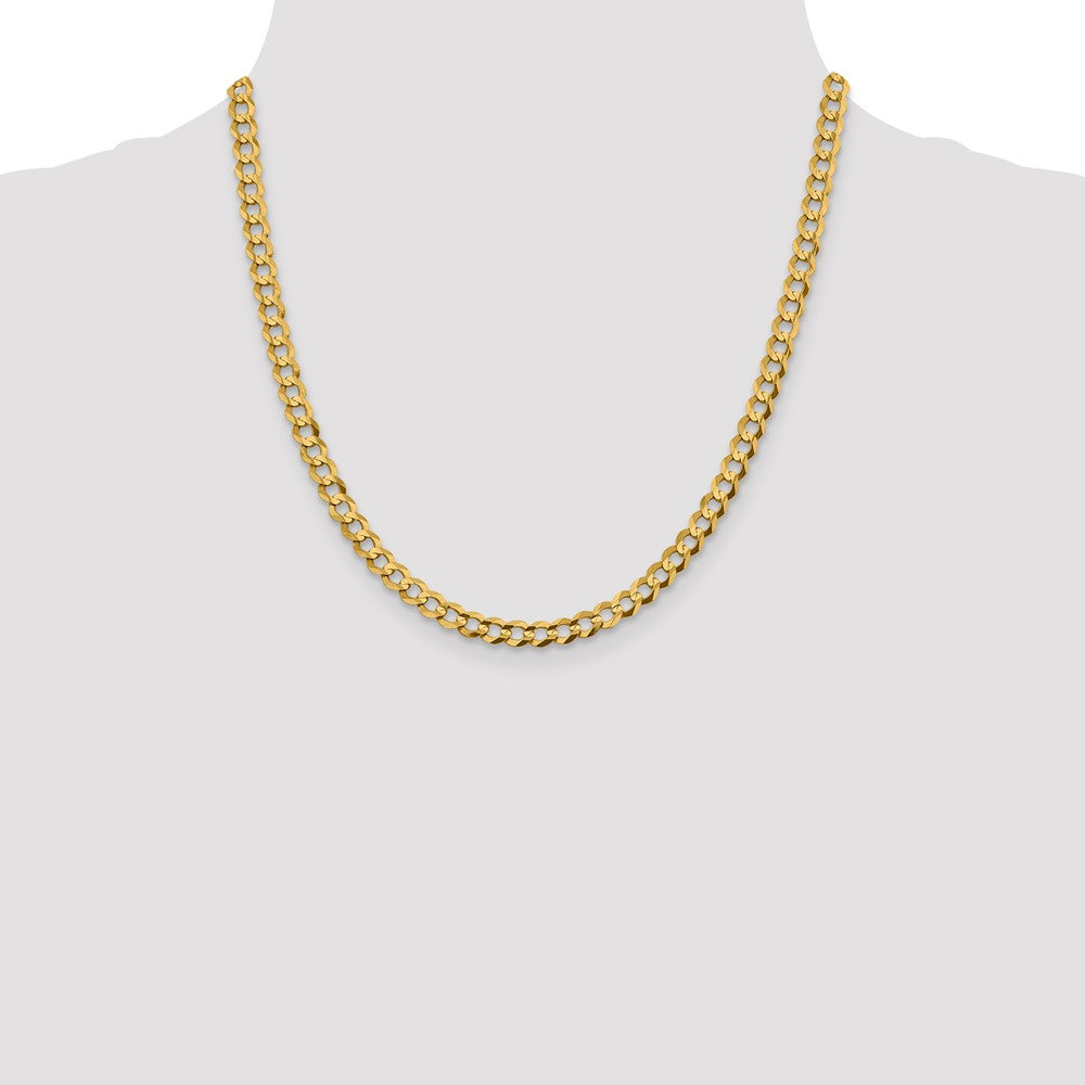 14k 5.9mm Lightweight Flat Cuban Chain - Product Photo