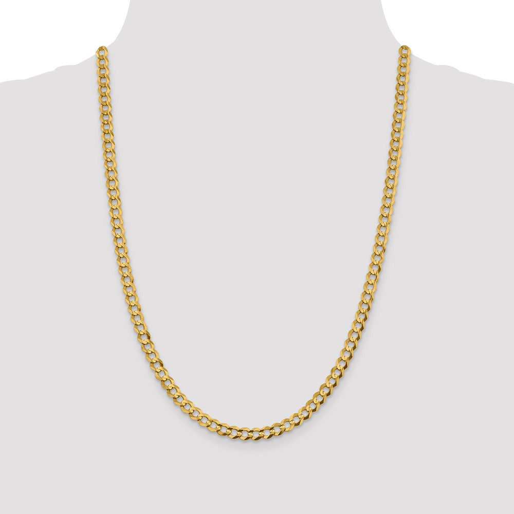 14k 5.9mm Lightweight Flat Cuban Chain - Product Photo