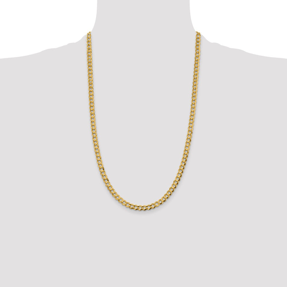 14k 5.9mm Lightweight Flat Cuban Chain - Product Photo