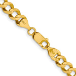 14k 7.2mm Lightweight Flat Cuban Chain - Product Photo