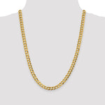 14k 7.2mm Lightweight Flat Cuban Chain - Product Photo