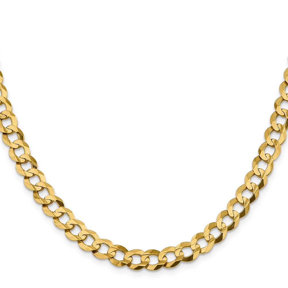 14k 8.3mm Lightweight Flat Cuban Chain - Product Photo