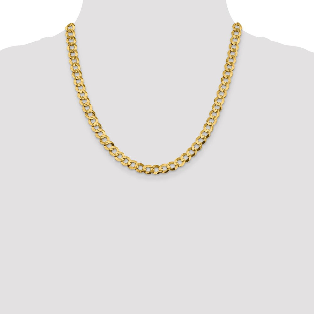 14k 8.3mm Lightweight Flat Cuban Chain - Product Photo