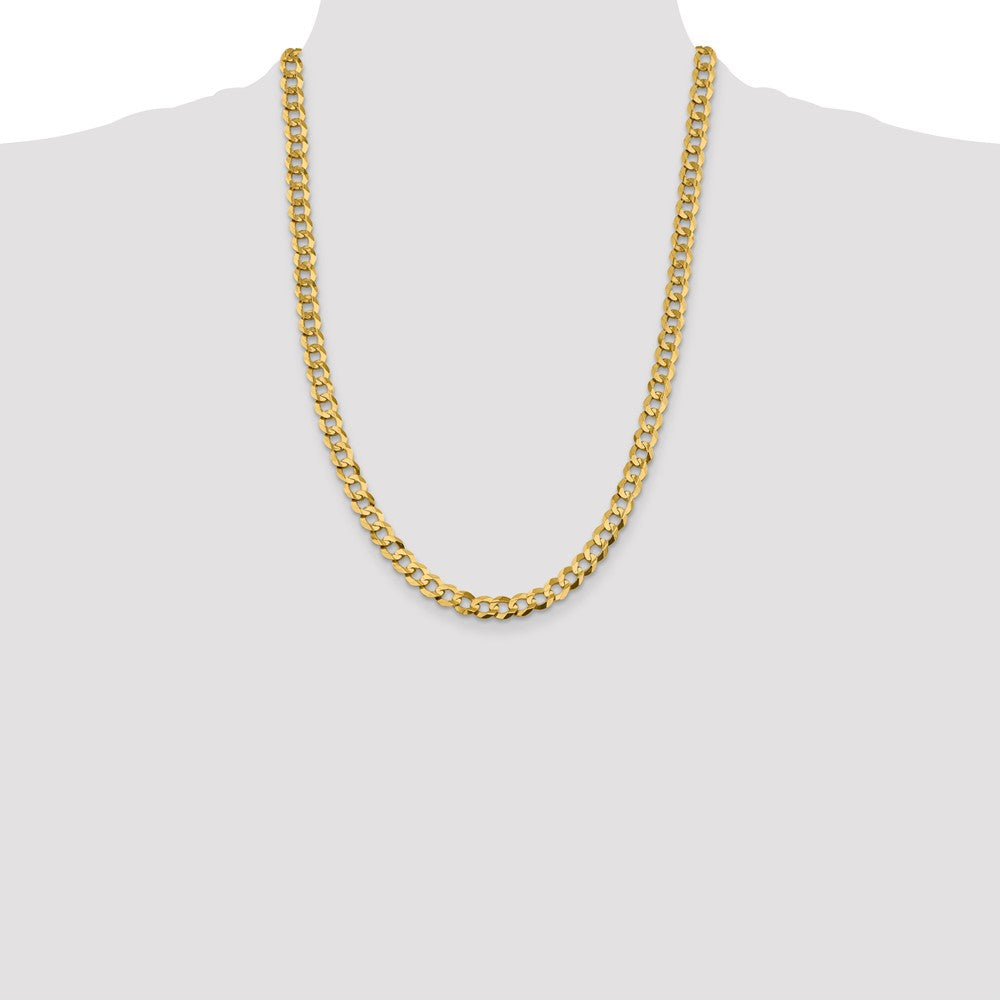 14k 8.3mm Lightweight Flat Cuban Chain - Product Photo
