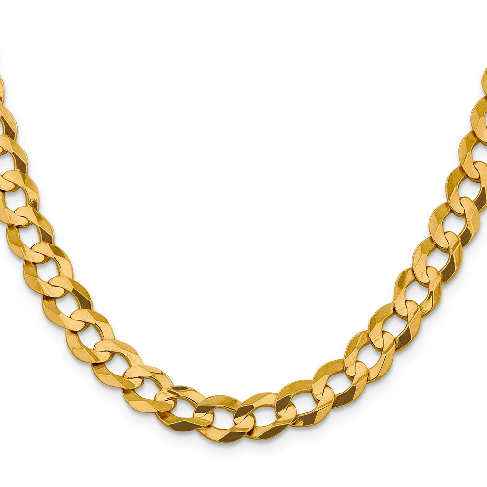 14k 9.4mm Lightweight Flat Cuban Chain - Product Photo