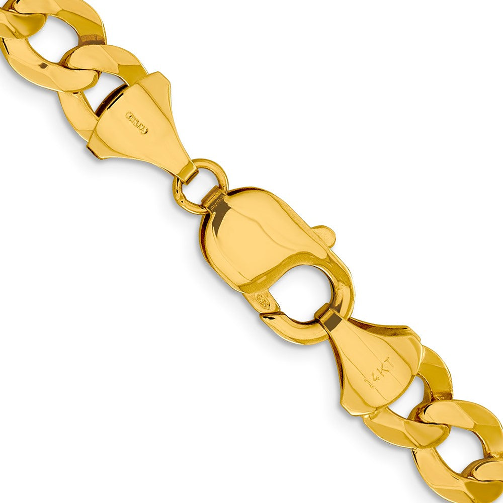 14k 9.4mm Lightweight Flat Cuban Chain - Product Photo