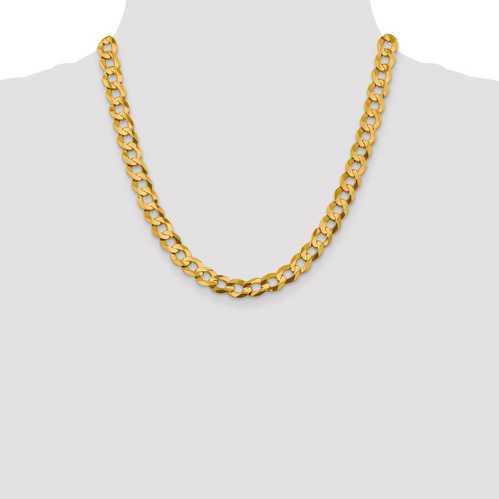 14k 9.4mm Lightweight Flat Cuban Chain - Product Photo
