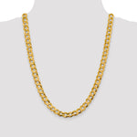 14k 9.4mm Lightweight Flat Cuban Chain - Product Photo