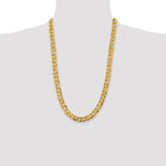 14k 9.4mm Lightweight Flat Cuban Chain - Product Photo