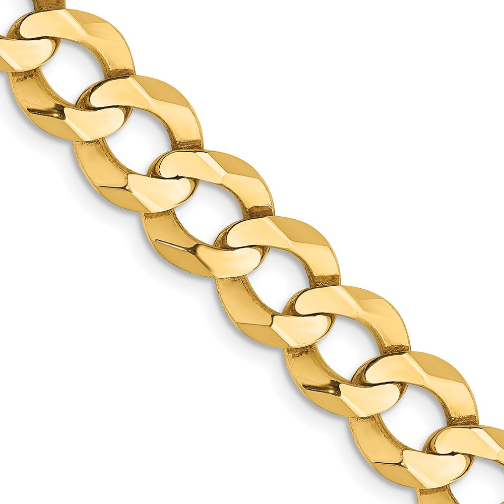 14k 9.4mm Lightweight Flat Cuban Chain - Product Photo