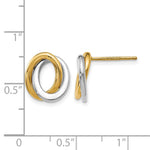 Leslie's 14K Two-tone Polished Love Knot Earrings - Product Photo