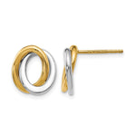 Leslie's 14K Two-tone Polished Love Knot Earrings - Product Photo