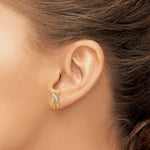 Leslie's 14K w/Rhodium X Post Earrings - Product Photo