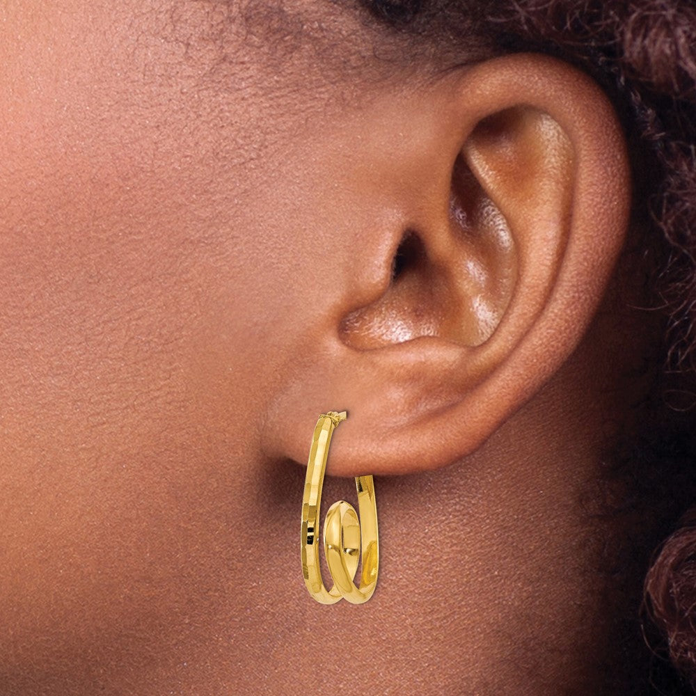 Leslie's 14K Polished Fancy Earrings - Product Photo