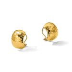 Leslie's 14K Polished Hammered Omega Back Earrings - Product Photo