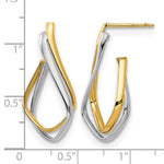 Leslie's 14K w/Rhodium Polished Post Earrings - Product Photo