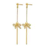 Leslie's 14K Polished Dragonfly Post Dangle Earrings - Product Photo