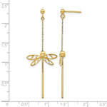 Leslie's 14K Polished Dragonfly Post Dangle Earrings - Product Photo