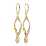 Leslie's 14K Glimmer Infused Twisted Leverback Earrings - Product Photo