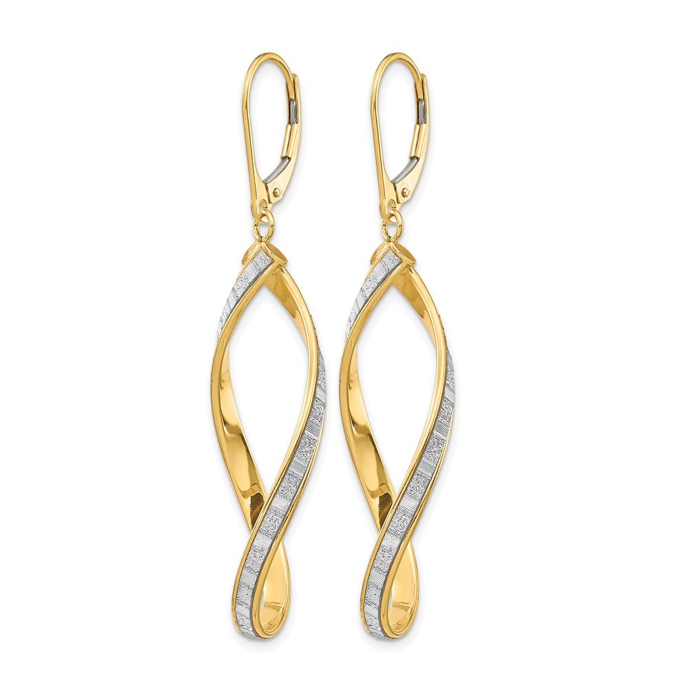 Leslie's 14K Glimmer Infused Twisted Leverback Earrings - Product Photo