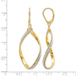 Leslie's 14K Glimmer Infused Twisted Leverback Earrings - Product Photo