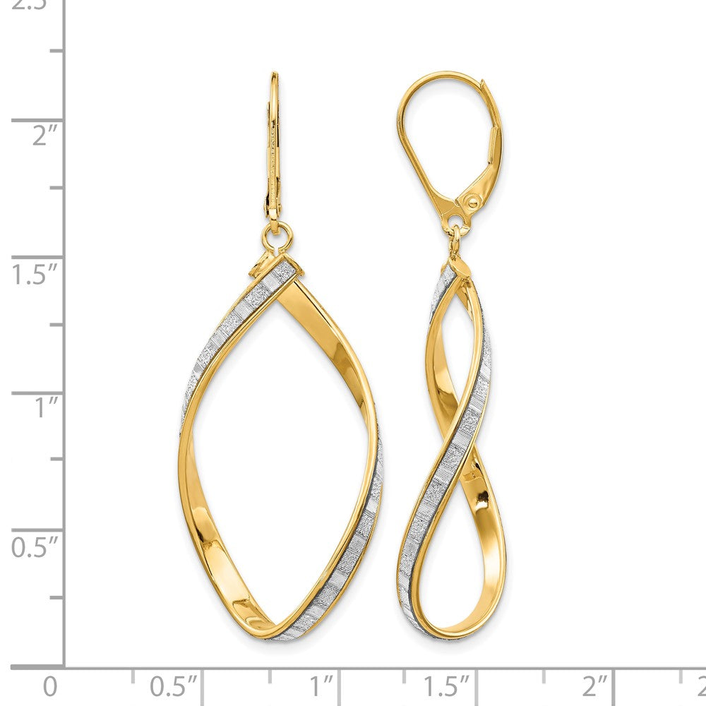 Leslie's 14K Glimmer Infused Twisted Leverback Earrings - Product Photo