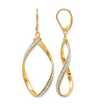 Leslie's 14K Glimmer Infused Twisted Leverback Earrings - Product Photo