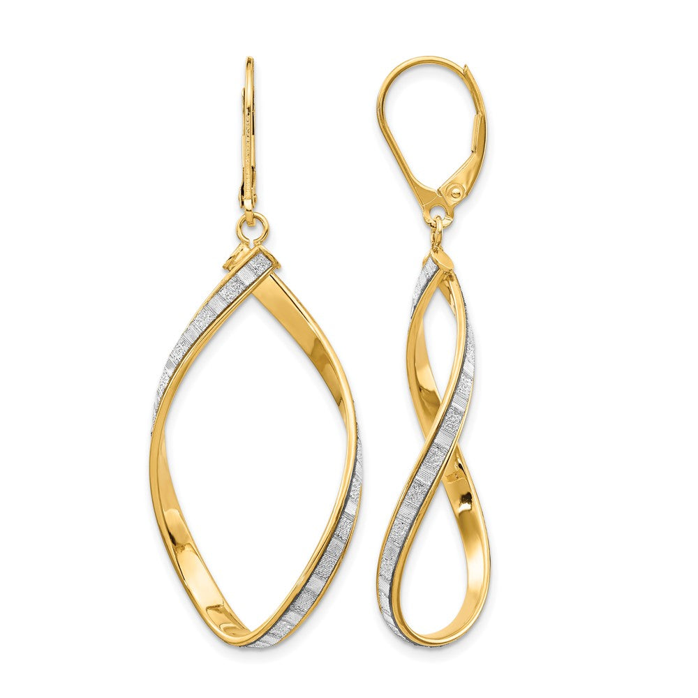 Leslie's 14K Glimmer Infused Twisted Leverback Earrings - Product Photo