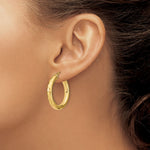 Leslie's 14k Polished D/C Hoop Earrings - Product Photo