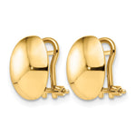 Leslie's 14K Polished Omega Back Earrings - Product Photo