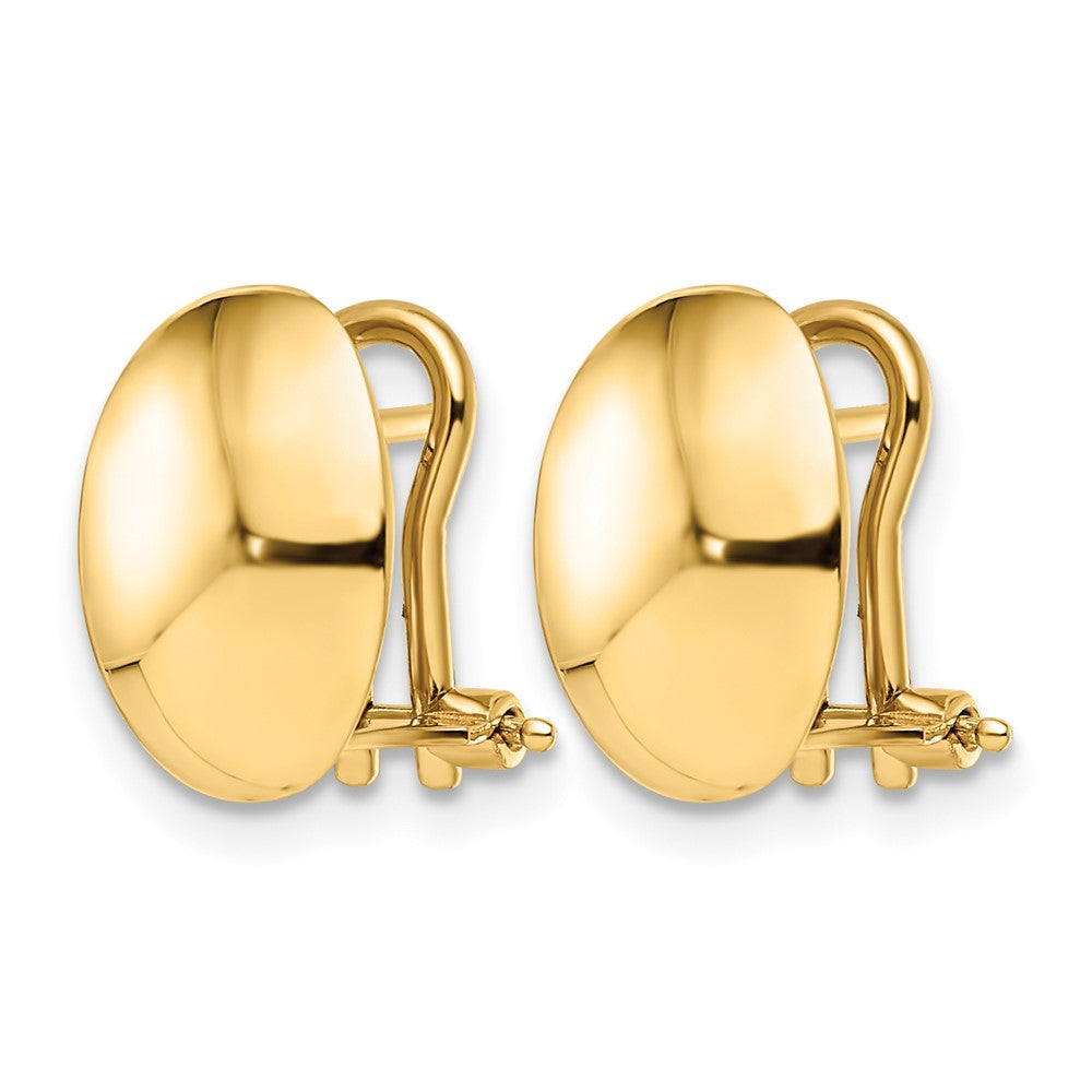 Leslie's 14K Polished Omega Back Earrings - Product Photo